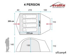 Evolite Excamp 4 Pro Çadır - 4 Mevsim