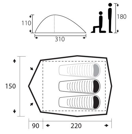 Trimm Alfa 2 Kişilik 4 Mevsim Çadır
