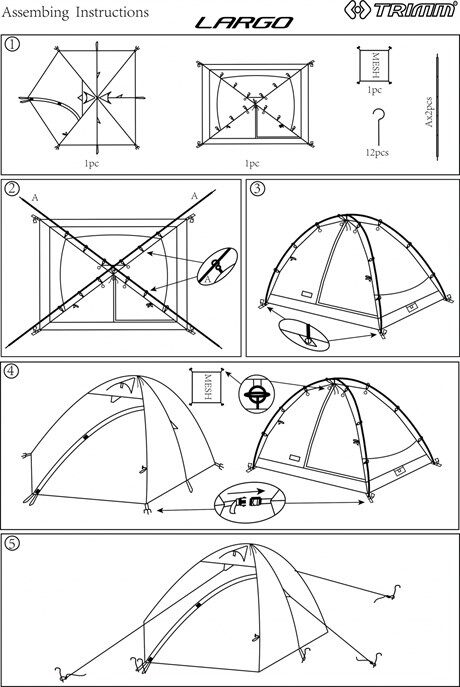 Trimm Largo 3 Kişilik 4 Mevsim Çadır