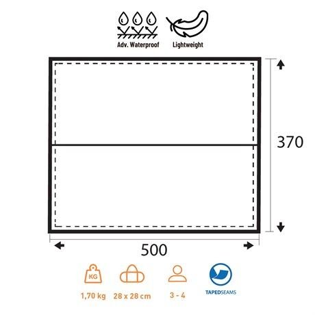 Trimm Trace XL 370x500 Outdoor Tarp - Kum Rengi