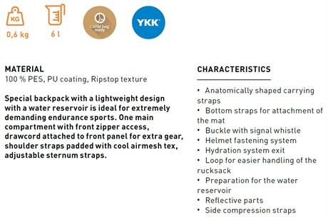 Trimm Biker Sırt Çantası - 6 Litre, Siyah