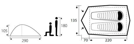 Trimm Duo 2 Kişilik Çadır - Kum Rengi