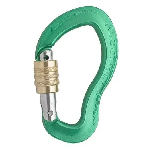 AUSTRIALPIN MICRO ID Alloy Screwlock Green Anodized Kilitli Karabina KM13B-N-ID