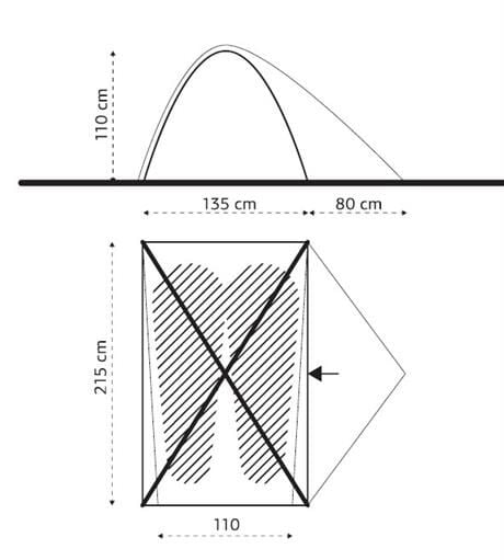 Turbat Borzhava 2 İki Kişilik Çadır - Alu, Sarı