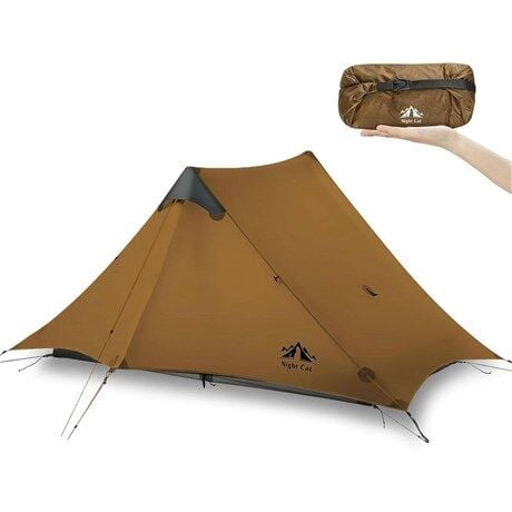 Night Cat Lanshan-2 2 Kişilik 4 Mevsim Ultralight Çadır - Haki