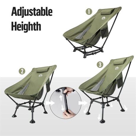Night Cat YZ-02 Alüminyum Yüksek Konforlu Ultralight Kamp Sandalyesi - Yeşil