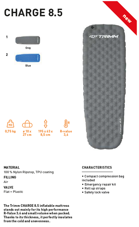 Trimm Charge Şişme Mat - Gri