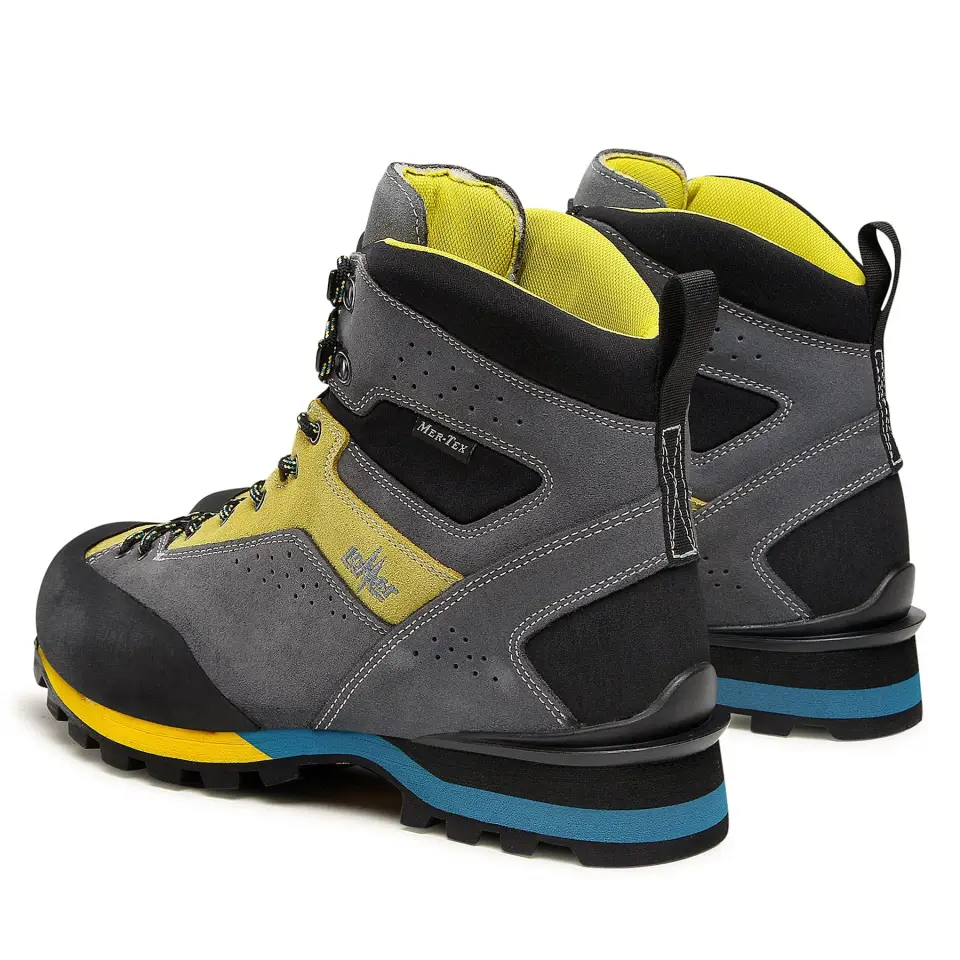 Lomer Italy Badia II High MTX Suede Waterproof Vibram Süet Deri Erkek Bot Brain/Celery (Yarı Otomatik Krampon Uyumlu) 44